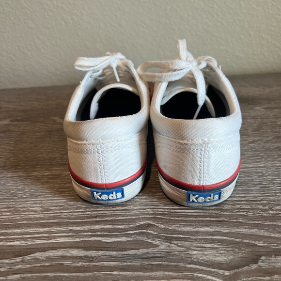 Keds White Canvas Sneakers with Red and Blue Accents women’s sz 7.5 - Picture 4 of 5